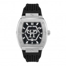 часовник,часовници,philipp,plein,hexagon,phantom,watch,black,silver
