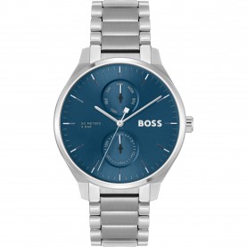 Часовник Boss Mens Tyler Multifunction Water Resistant Analogue Quartz Watch - Blue/Silver часовник,часовници,бижутерия,boss,men,s,tyler,multifunction,water,resistant,analogue,quartz,watch,blue,silver