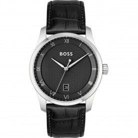 Часовник Boss Mens BssJwl Principle Large Roman Numerals Watch - Black/Black часовник,часовници,бижутерия,boss,men,s,bssjwl,principle,large,roman,numerals,watch,black,black