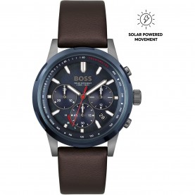 Часовник Boss Gents BOSS Solgrade Recycled Watch - Blue/Brown часовник,часовници,аксесоари,на,разпродажба,boss,gents,boss,solgrade,recycled,watch,blue,brown
