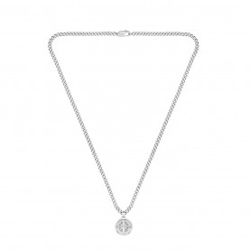 Boss Gents BOSS North Stainless Steel Compass necklace - Silver аксесоари,на,разпродажба,boss,gents,boss,north,stainless,steel,compass,necklace,silver