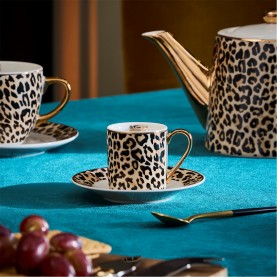 аксесоари,на,разпродажба,biba,biba,printed,espresso,cup,&amp;,saucer,set,of,2,leopard,print