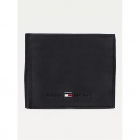 Портмоне Tommy Hilfiger Johnson Small Bifold Leather Wallet - Black портмоне,портфейли,и,портмонета,мъжки,чанти,и,портмонета,tommy,hilfiger,johnson,small,bifold,leather,wallet,black