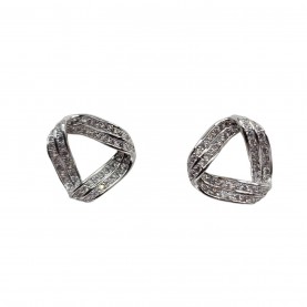 mason,knight,yager,18kt,white,plate,triple,twist,stud,white