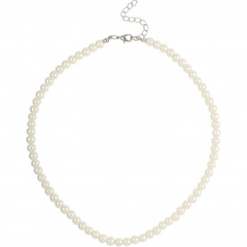 подаръци,и,играчки,mason,knight,yager,faux,pearl,6mm,single,strand,necklace,white