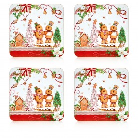 коледни,опаковки,и,декорации,аксесоари,на,разпродажба,premier,decorations,4pc,coasters,54,gingerbread