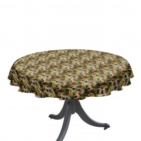 alan,symonds,safari,tablecloth,180cm,diameter,round,green