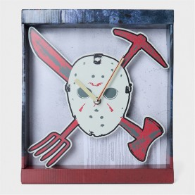 домашни,потреби,аксесоари,на,разпродажба,friday,13th,shaped,clock,ch99,multicoloured