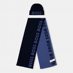 Boss Mens Paradiso Midweight Scarves - Dark Blue ръкавици,шапки,и,шалове,зимни,аксесоари,boss,men,s,paradiso,midweight,scarves,dark,blue