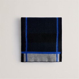 Шал Ted Baker Ted Stripe Wvn Scarf Ld54 - Navy шал,ръкавици,шапки,и,шалове,зимни,аксесоари,аксесоари,на,разпродажба,ted,baker,ted,stripe,wvn,scarf,ld54,navy