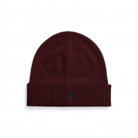 Шапка Polo Ralph Lauren Pony Merino Wool Beanie - Aged Wine Hthr шапка,всички,шапки,зимни,аксесоари,мъжки,шапки,и,ръкавици,аксесоари,на,разпродажба,polo,ralph,lauren,pony,merino,wool,beanie,aged,wine,hthr