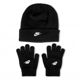 nike,club,beanie,glove,juniors,black,white