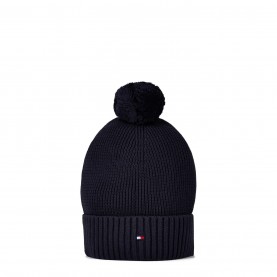 шапка,всички,шапки,зимни,аксесоари,tommy,hilfiger,th,essential,pom,pom,beanie,blue,dw6
