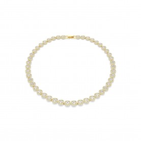 Swarovski Womens Angelica Tennis Choker Necklace - Gold/Crystal бижутерия,swarovski,women,s,angelica,tennis,choker,necklace,gold,crystal