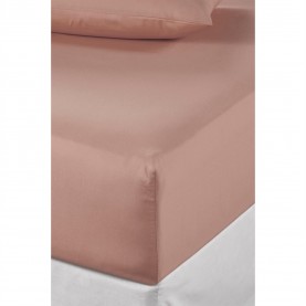 спално,бельо,и,комплекти,homelife,non,iron,plain,dyed,deep,fitted,sheet,blush,pink