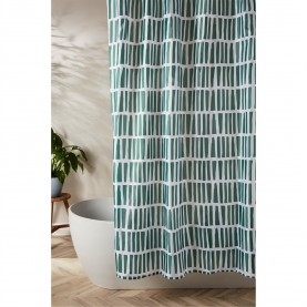 домашни,потреби,аксесоари,за,баня,homelife,silhoutte,stripe,shower,curtain,dark,ivy