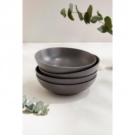 аксесоари,за,кухня,homelife,4,piece,stoneware,pasta,bowls,charcoal,grey