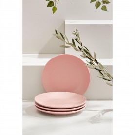 аксесоари,за,кухня,homelife,4,piece,stoneware,dinner,plates,blush,pink