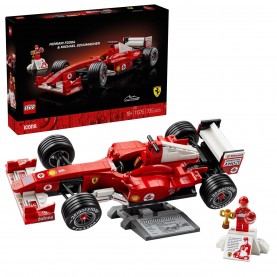 lego,icons,ferrari,f2004,&amp;,michael,schumacher,model,car,11375,formula,1