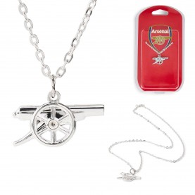 Team Officially Licensed Silver Plated Pendant and Chain - Arsenal FC футбол,футболни,аксесоари,team,officially,licensed,silver,plated,pendant,and,chain,arsenal,fc