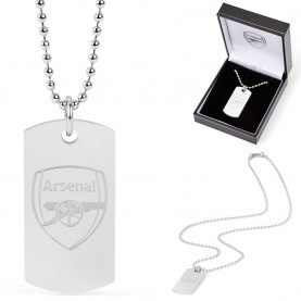 Team Officially Licensed Stainless Steel Dog Tag and Ball Chain - Arsenal FC футбол,футболни,аксесоари,team,officially,licensed,stainless,steel,dog,tag,and,ball,chain,arsenal,fc