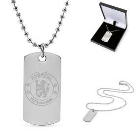 Team Officially Licensed Stainless Steel Dog Tag and Ball Chain - Chelsea FC футбол,футболни,аксесоари,team,officially,licensed,stainless,steel,dog,tag,and,ball,chain,chelsea,fc