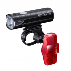 CatEye AMPP400S Bike Light Set - Black cateye,ampp400s,bike,light,set,black