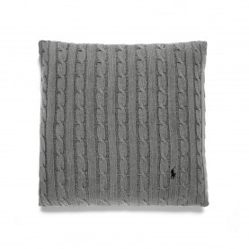 Ralph Lauren Home RL Cable Knit Cushion - Charcoal ralph,lauren,home,rl,cable,knit,cushion,charcoal