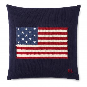 Ralph Lauren Home Flag Navy Cushion - Navy/Red ralph,lauren,home,flag,navy,cushion,navy,red