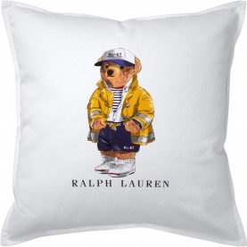 Ralph Lauren Home Flag Sweater Cushion - White/Yellow ralph,lauren,home,flag,sweater,cushion,white,yellow