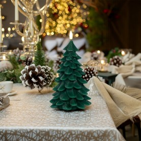 коледни,опаковки,и,декорации,the,spirit,of,christmas,led,candle,green,one,size,tree