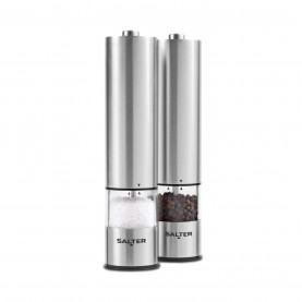 salter,electric,salt,&amp;,pepper,mills,stainless,steel,silver