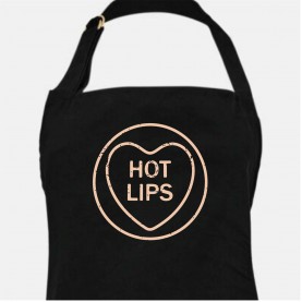Linea Linea Printed Valentines Apron - Hot Lips linea,linea,printed,valentines,apron,hot,lips