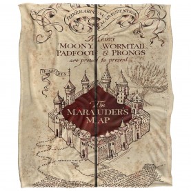 Harry Potter Folded Map Blanket - Marauder Map подаръци,и,играчки,домашни,потреби,спално,бельо,и,комплекти,harry,potter,potter,folded,map,blanket,marauder,map