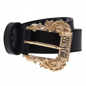 versace,jeans,couture,donna,buckle,belt,black,e899