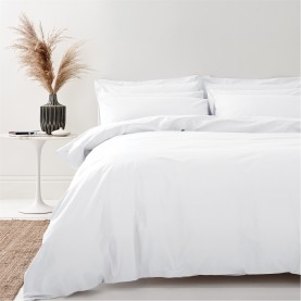 Jack Wills 200 Thread Count White Cotton Duvet Cover Set - White спално,бельо,и,комплекти,jack,wills,200,thread,count,white,cotton,duvet,cover,set,white