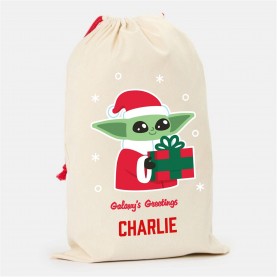 The Spirit Of Christmas Personalised Christmas Disney Character Sack - Star Wars Grogu мъжки,стоки,с,аним.,герои,the,spirit,of,christmas,personalised,christmas,disney,character,sack,star,wars,grogu
