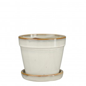 градина,/,на,открито,аксесоари,на,разпродажба,mica,clint,pot,with,saucer,white