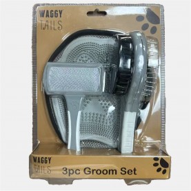 за,домашни,любимци,аксесоари,на,разпродажба,waggy,tails,3pc,groom,set,grey