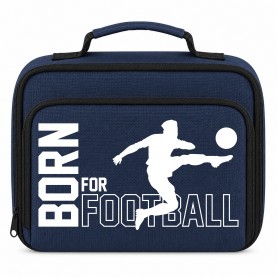 AWD Printed Sports Lunch Box Football Rugby Basketball - White For Foot чанти,за,обяд,awd,printed,sports,lunch,box,football,rugby,basketball,white,for,foot