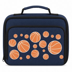 AWD Printed Sports Lunch Box Football Rugby Basketball - Bball Navy чанти,за,обяд,awd,printed,sports,lunch,box,football,rugby,basketball,bball,navy