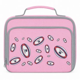 AWD Printed Sports Lunch Box Football Rugby Basketball - Rugby Repeat чанти,за,обяд,awd,printed,sports,lunch,box,football,rugby,basketball,rugby,repeat