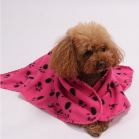 Waggy Tails Fleece Blanket - Pink/Black waggy,tails,fleece,blanket,pink,black