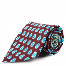 Paul Smith PS MEN TIE PAISLEY COMBO - BURGUNDY paul,smith,ps,men,tie,paisley,combo,burgundy