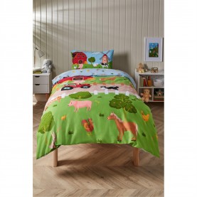 спално,бельо,и,комплекти,аксесоари,на,разпродажба,homelife,farmyard,kids,duvet,set,multi