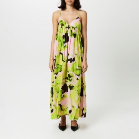 Дамска рокля Selected Femme Womens Helinda Sleeveless Boho Maxi Dress - Lime Green AOP дамска,рокля,дамски,поли,и,рокли,selected,femme,women,s,helinda,sleeveless,boho,maxi,dress,lime,green,aop