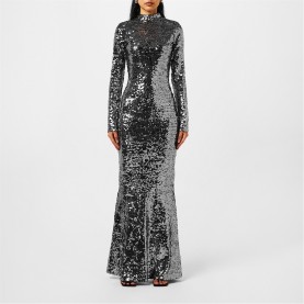 рокля,дамски,поли,и,рокли,good,american,sequin,maxi,dress,gunmetal,001