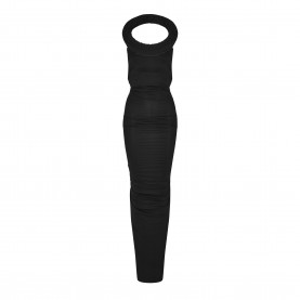 Дамска рокля Off White Womens VI Tube Viscose Sleeveless Maxi Dress - Black дамска,рокля,дамски,поли,и,рокли,off,white,women,s,vi,tube,viscose,sleeveless,maxi,dress,black