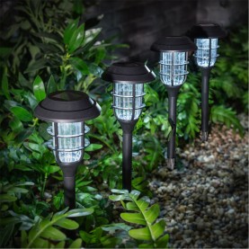 градина,/,на,открито,linea,of,4,large,solar,lantern,stake,lights,black