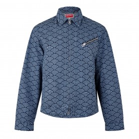 Яке KENZO Men's Seigaiha Structured Denim Jacket - Blue Denim яке,мъжки,якета,kenzo,men's,seigaiha,structured,denim,jacket,blue,denim